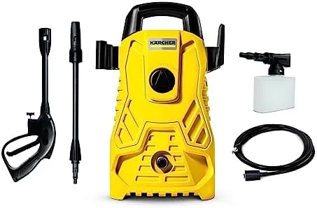 Lavadora de Alta pressão Kärcher Compacta 1500 PSI/Libras 1200W 300L/h com Aplicador de Detergente e Lança Regulável 127v - Imagem 1 - Lavadora de Pressão