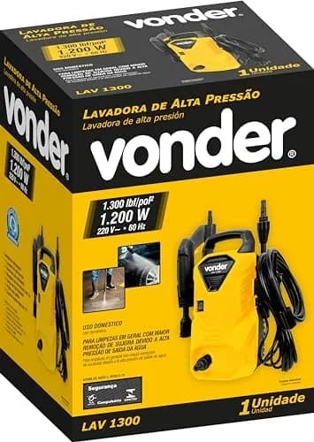 Vonder, Lavadora de Alta Pressão LAV 1300, 1.300 lbf/pol², 220 V~. - Imagem 4 - Lavadora de Pressão